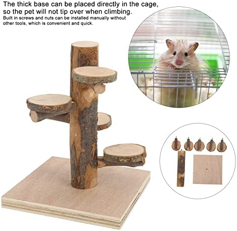 Lıyeeo Hamster Standı Platformu, doğal Küçük Hayvanlar Aktivite Oyun Alanı Standı Platformu Küçük Evcil Hayvanlar için Güvenli