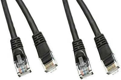 ED760397 Cat5e Ethernet Yama Kablosu, Takılmayan/Kalıplanmış Önyükleme, Siyah, 100'