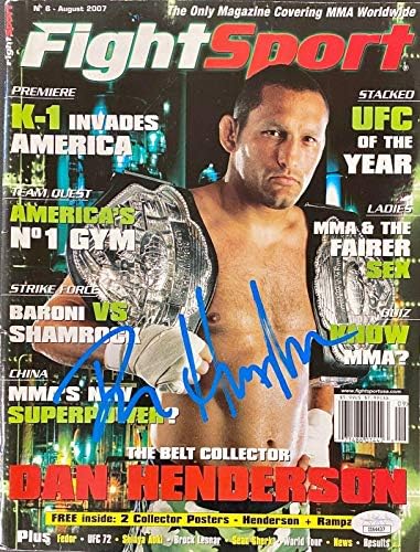 Dan Henderson İmzalı MMA Fight Sport Dergisi JSA 4 - İmzalı UFC Dergileri İmzaladı