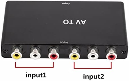 Gaxi Video Dönüştürücü Yüksek Çözünürlüklü Video Dönüştürücü Ses Switcher RCA Switcher Adaptörü 2AV HDMI Uyumlu