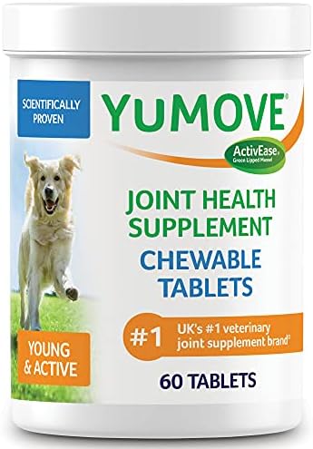 YuMOVE Genç ve Aktif Köpek Tabletleri | Glukozamin, Kondroitin, Hyaluronik Asit, Yeşil Dudaklı Midye| 6/60 Tabletin Altındaki