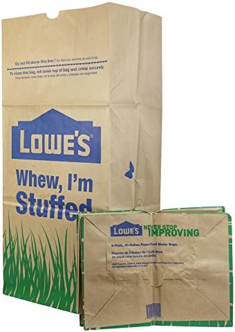 Lowe's H & PC-75419 (25 Sayım) 30 Galon Ağır Hizmet Tipi Kahverengi Kağıt Çim ve Ev için Çöp Torbaları, Orijinal Versiyon