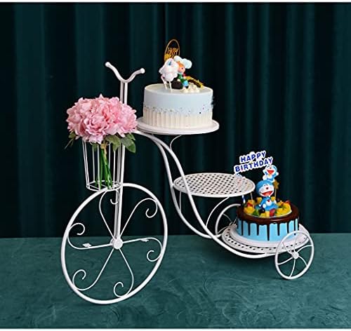 Cupcake Standı Yaratıcı Düğün Pastası Standı Ferforje Çok Fonksiyonlu Bisiklet Töreni Doğum Günü Çok katmanlı Tatlı Masa Örgü
