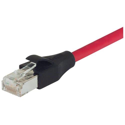 L-Com/Infinite Electronics-TRD695ASZRED-7-LSZH Korumalı Kategori 6a Kablo, RJ45 / RJ45, 26AWG Telli, Kırmızı, 7.0 ft