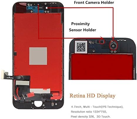 iPhone 8 için Ekran Değiştirme ( 4.7 inç) - 3D Dokunmatik LCD Komple Onarım-LCD Dokunmatik Sayısallaştırıcı Ekran Camı-Ücretsiz