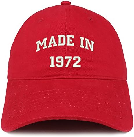 1972 Yılında Yapılan Trendy Giyim Mağazası Metin İşlemeli 50. Doğum Günü Fırçalanmış Pamuklu Kap