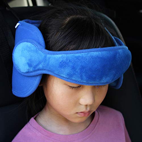 StoHua Ayarlanabilir Çocuk Oto Koltuğu Baş Destek Bandı, Baş Desteği Rahat Ve Güvenli Bir Uyku Çözümü, Mavi Baş Destek Kemeri