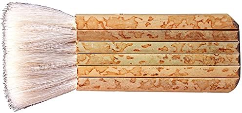 Koyun Saç Hake Fırça, Bambu Kolu 2 1/2 inç Hake Blender Fırça için Suluboya/Çömlek/Fırın Yıkama/Toz Temizleme/Seramik/Dekor Boyama