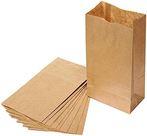 Cozylkx Kahverengi Kraft Kağıt Torba 10 adet/takım Kağıt Öğle Yemeği Çantaları Kağıt Bakkal Torbaları Gıda Ekmek Şeker Düğün