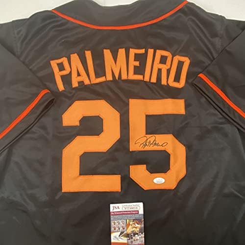 İmzalı / İmzalı Rafael Palmeiro Baltimore Siyah Beyzbol Forması JSA COA