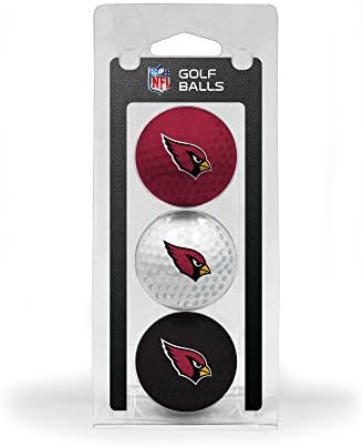 Takım Golf NFL Arizona Cardinals Düzenleme Boyutu Golf Topları, 3 Paket, Tam Renkli Dayanıklı Takım Baskısı