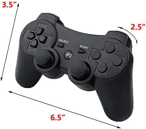PS3 Denetleyici Kablosuz, Şarj Kablosu Kablosu ile Playstation 3 için Oyun Uzaktan Kumanda Kolu (Kırmızı, Pembe)