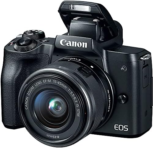 Canon EOS M50 15-45mm ve 55-200mm Lensli Aynasız Dijital Fotoğraf Makinesi (Siyah) (2680C021) + Canon EF-M Lens Adaptörü + 4K