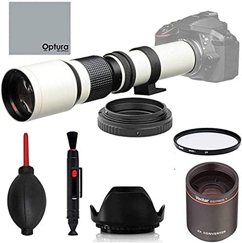 Yüksek-Güç 500mm/1000mm f/8 Manuel Beyaz Telefoto Lens için Sony Alpha A-Montaj Alfa A99V, A99,A77,A68,A65, A58, A57, A55, A37,