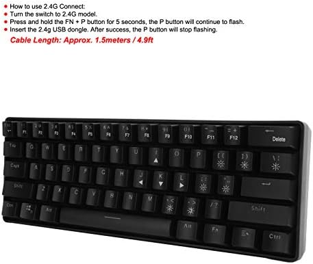2.4 G Kablolu ve Kablosuz Çift Oyun Klavyesi Mekanik Klavye Çift Mod RGB oyun bilgisayarı Malzemeleri YK600 Alıcı