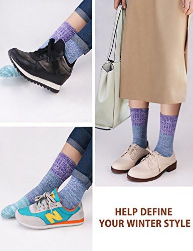 VERO MONTE 4 Çift Renkli Desenli Pamuklu Çoraplar Kadınlar için Rahat Mürettebat Çorapları