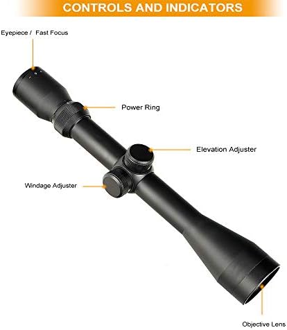 ohhunt 3 - 9X40 1/2 Mil Dot Optik Tüfek Kapsamları ile 20mm Picatinny Kapsam Dağı Yüzükler Yüksek Profil