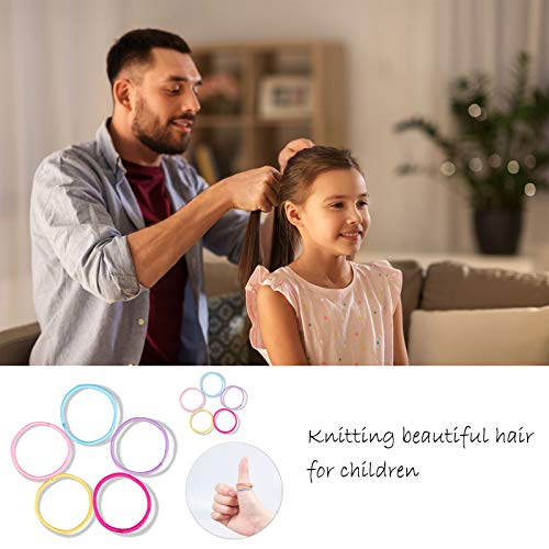 100 PCS Saç Bağları, kız No-hasar Elastik saç Bandı Halat Tiny At Kuyruğu Tutucu Karışık Renkler Kafa Aksesuarları için Bebek