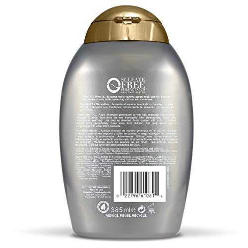 OGX Gençlik Arttırıcı + Sake Şampuanı, 13 Ons Şişe Sülfatsız Yüzey Aktif Şampuan