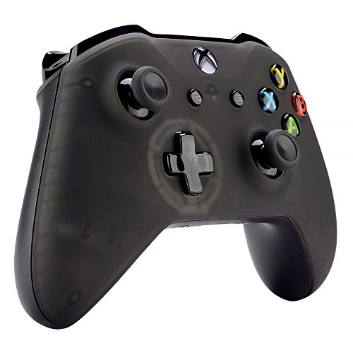 Xbox One Kablosuz Denetleyicisi için Aşırı Sisli Şeffaf Siyah Ön Kapak (Model 1708), Xbox One S ve Xbox One X Denetleyicisi için