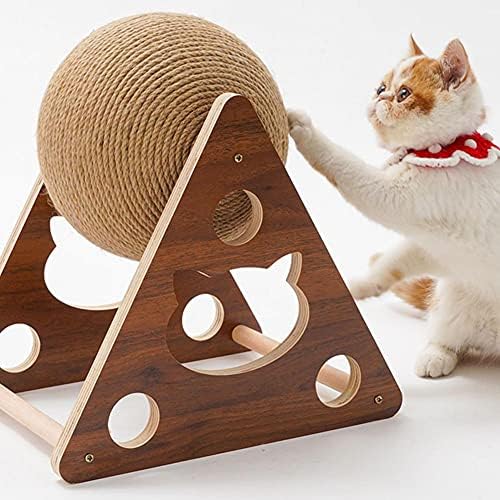 Ayrsjcl 1 pc Kedi tırmalama sütunu Kedi Tırmalama Topu Doğal Sisal Kurulu Scratcher için Yavru Komik Kedi Oyuncak