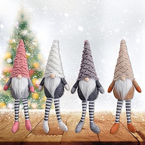 URMAGİC Noel Cüceler Dekor, iskandinav Gnome Tomte Nisse Peluş El Yapımı Süs Uzun Bacaklar ile Tatil Süslemeleri için