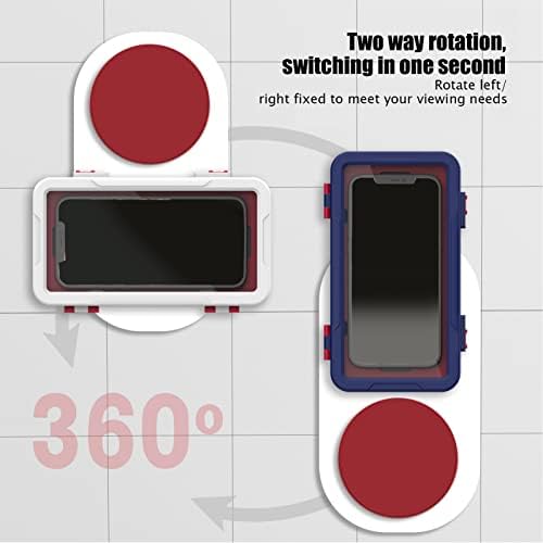 Su geçirmez Duş Telefon Tutucu 360° Dönebilen Cep Telefonu Kutusu Banyo Duvara Monte Telefon Kılıfı 7 İnç Altındaki Tüm Cep Telefonları