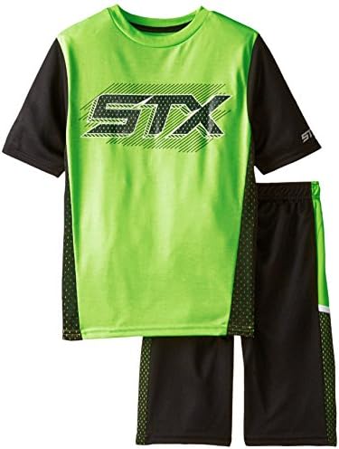 STX Küçük ve Büyük Erkek 2 Parça Performans Atletik T-Shirt ve Kısa Set