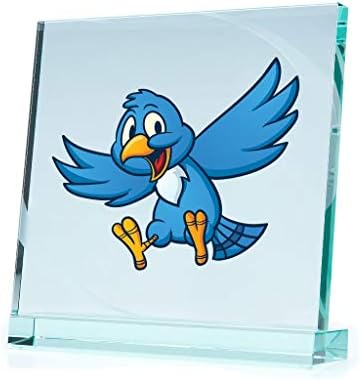Vinil Çıkartma Mavi Huppy Kuş Dekorasyon Su Geçirmez Yarış Aracı 24 X 20,2
