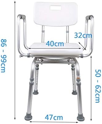ZYLZL Duş Sandalyesi,Küvet Koltuğu Hafif 360° Dönebilen Duş Taburesi Yaşlılar için Banyo Yardımı-Kaymaz Duş Sandalyesi Kol Dayamalı