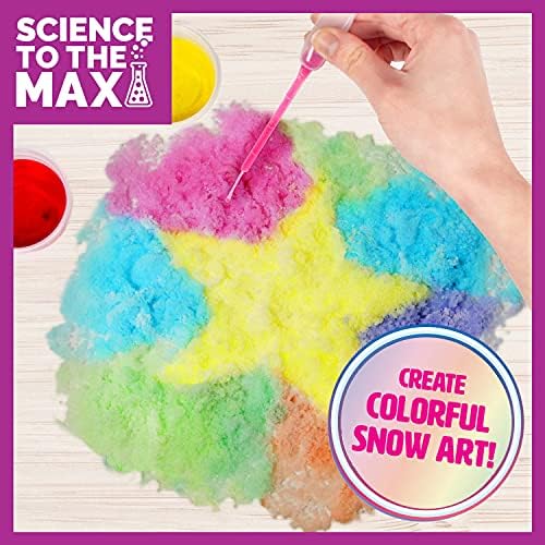 Maksimum Gökkuşağı Karına Bilim-Süper Kar Tozu - 2 Galon Renkli ve Tekrar Kullanılabilir Kar Yaratın - 7 Bilim Deneyi Dahil-Erkekler
