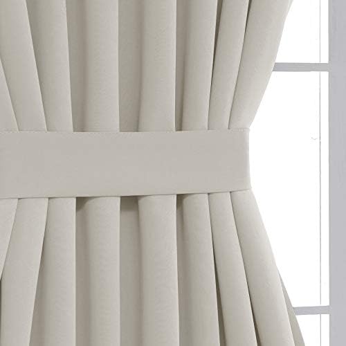 Deconovo Kapı Paneli Perde Çubuğu Karartma, Perdelik ve ısı Yalıtımlı Pencere Perde Paneli Oturma Odası için, 25x72 inç, Açık