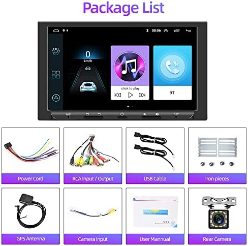 Apple CarPlay ve Android Auto ile Podofo Android 10.1 Çift Din Araba Stereo, Bluetooth, Yedekleme Kamera, WiFi, FM, Çift USB,