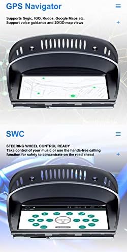 Araba GPS Navigator Android 10.0 Otomatik Stereo iDrive Sistemi ile BMW 3 5 Serisi E90 E60 için Muhafaza 8.8 inç Dokunmatik Ekran,