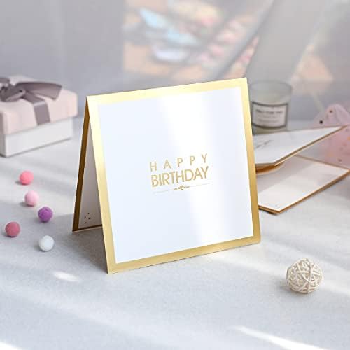 Kağıt Spiritz 3D Altın Kek Pop up Doğum Günü Kartları, Anne Çocuk Mutlu Doğum Günü Kartları, El Yapımı 3D Popup Doğum Günü Tebrik