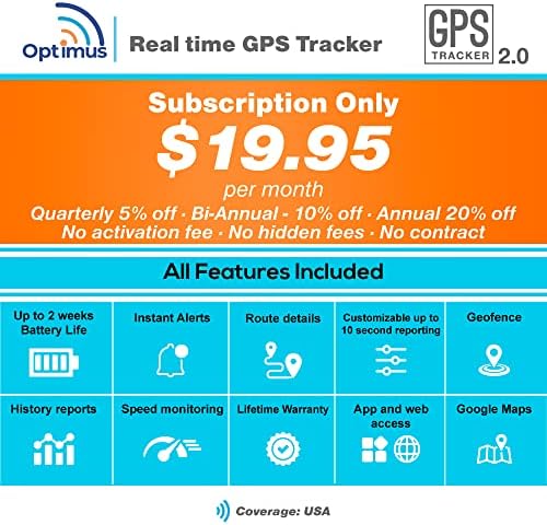 GPS Tracker - Su Geçirmez İkiz Mıknatıs Kılıflı Optimus 2.0 4G LTE Paketi