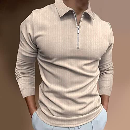 Komik T Shirt Erkekler ıçin En Iyi Şerit Baskılı Tişörtü Erkekler ıçin Zip POLO Gömlek Yaka Tasarımcı Uzun Kollu Gömlek