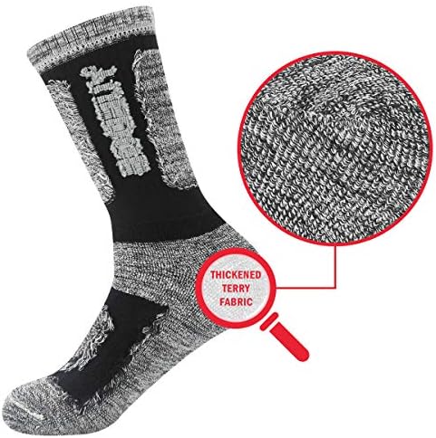 YUEDGE erkek Atletik Çorap yürüyüş çorapları Nem Esneklik Yastık Ekip Çorap Iş Çizme Çorap Erkekler Için Boyutu 6-13