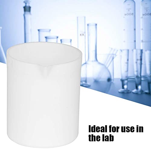Beher, PTFE Teflon Beher Asit ve Alkali Dayanıklı PTFE Beher Lab için Yüksek Yağlama Beyaz Ölçüm Fincan (250 ml)