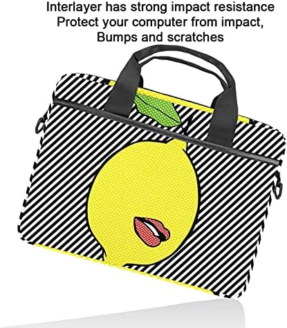 Komik Limon Hatları Desen Laptop Omuz Messenger Çanta Kılıf Kol için 13.4 İnç 14.5 İnç Dizüstü Laptop Case Dizüstü Evrak Çantası