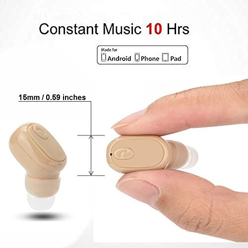 Kablosuz Bluetooth Görünmez Kulaklık Mini Kulaklık Kulaklık, 6 Saat Çalma Süresi Handsfree iOS Android Pedleri için Mic ile Küçük