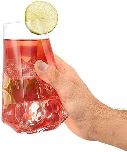 Viski sürahi Highball Gözlük 4 Set, 18 oz kokteyl Bardakları, Züccaciye İçme Seti, Premium Kristal Cam, Su için içme bardakları,