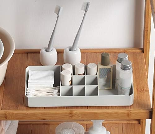 RONGMEI Banyo tezgah tuvalet masası makyaj kutusu Makyaj Organizatör Kozmetik Depolama Organizatör Tepsi 11-Bölmesi Kozmetik
