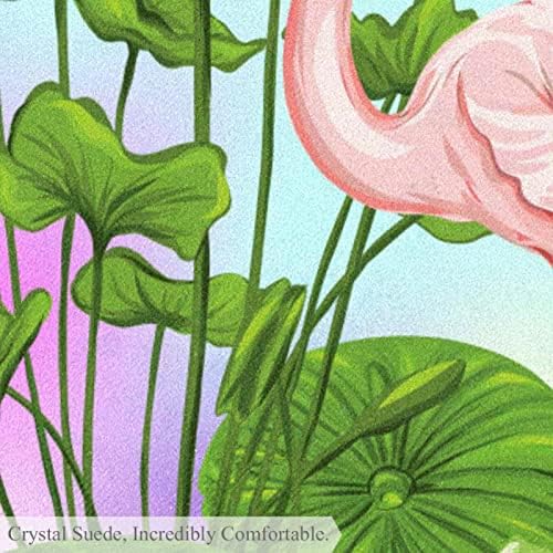 Yumuşak Alan Kilim Kreş Çocuk Bebek Odası Ev Dekor Tropikal Flamingo Halı Çocuklar için Oyun Emekleme 31.5 in