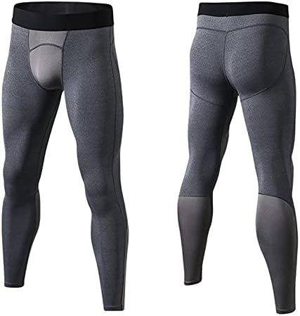 BEUU erkek Sıkıştırma Tayt, Spor ve Fitness Eğitim Tayt Yüksek Elastikiyet Çabuk Kuruyan Pantolon ile Cepler