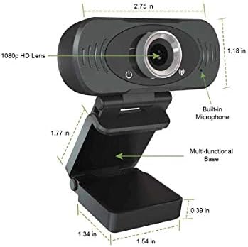 TEZL Full HD 1080 p Tak & Çalıştır Webcam - 30fps Video Kare Hızı, dahili Gürültü Yalıtımlı Mikrofon, manuel Odaklama Ayarı,
