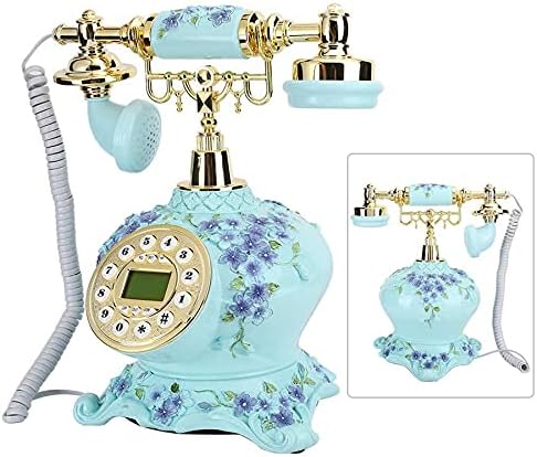 XJJZS Antika Telefon Kablolu Sabit Ev Telefonları Vintage Klasik Seramik Ev Telefonu Antika Ev Ofis Sabit Hat Ekipmanları