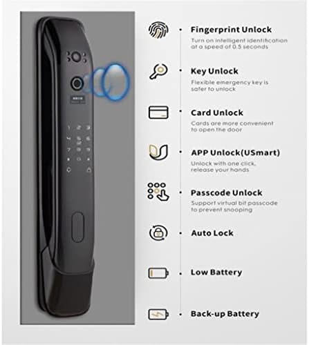 HLMSKD Tam Otomatik WiFi Uygulama Kilidi Çekirdek Akıllı Kapı Zili Parmak Izi Akıllı Kilit ıle kamera monitörü Ev güvenlik kapısı