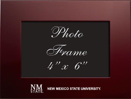 UXG, Inc. New Mexico Eyalet Üniversitesi-4x6 Fırçalanmış Metal Resim Çerçevesi-Burgandy