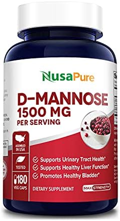 Porsiyon başına 1500 mg D-Mannoz-180 Vejetaryen Kapsül (GDO'suz ve Glutensiz).organik D-Mannoz ile